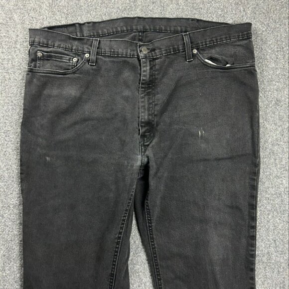 Levi's Jeans Mens 42x29 Black Denim 541 Skinny Distressed Cotton‎ Blend - Picture 6 of 10